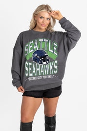 SEATTLE SEAHAWKS STAY COOL PREMIUM FLEECE CREWNECK PULLOVER BY RANDI MAHOMES