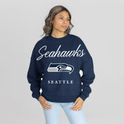 SEATTLE SEAHAWKS LEGACY CLUB PREMIUM FLEECE CREWNECK PULLOVER
