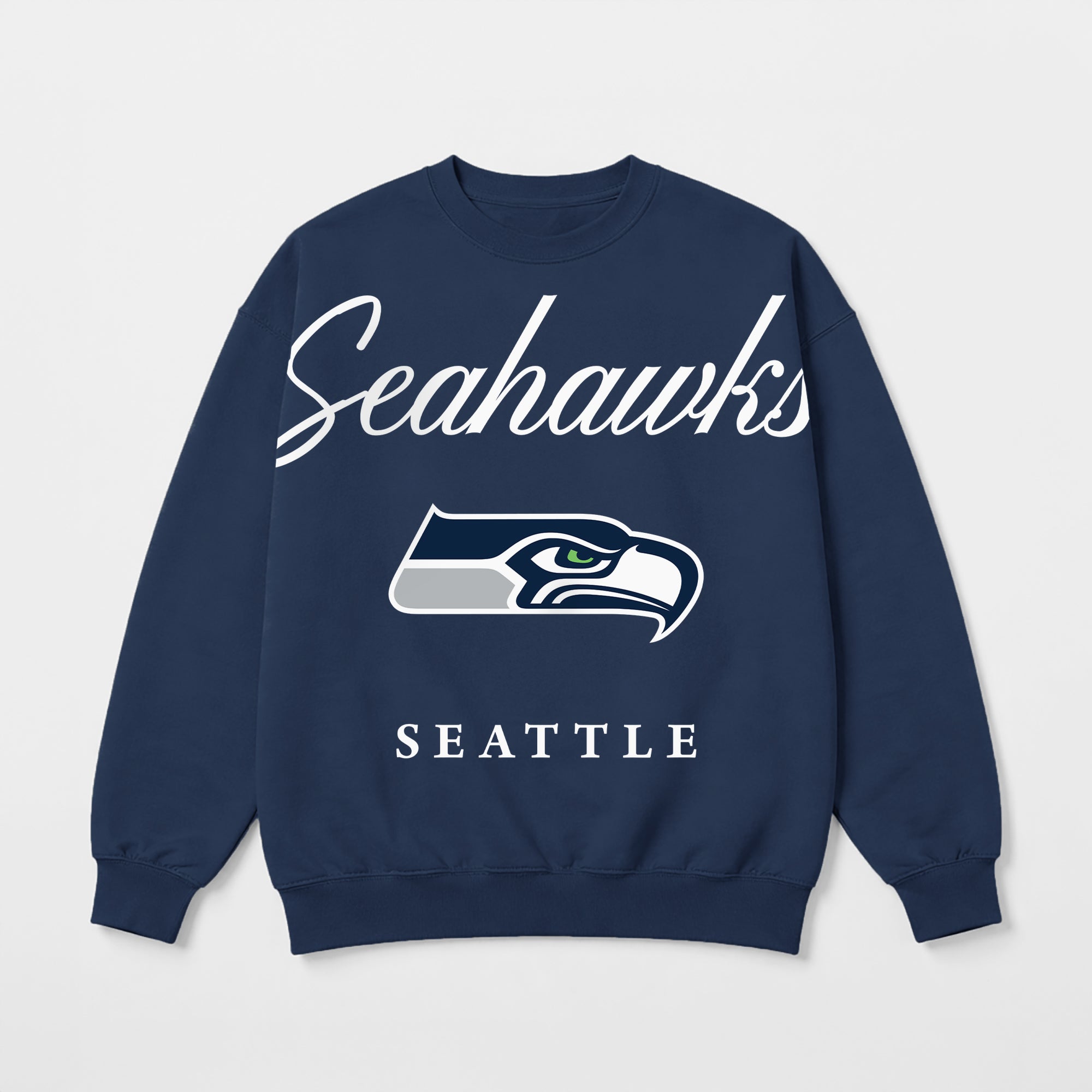 SEATTLE SEAHAWKS LEGACY CLUB PREMIUM FLEECE CREWNECK PULLOVER