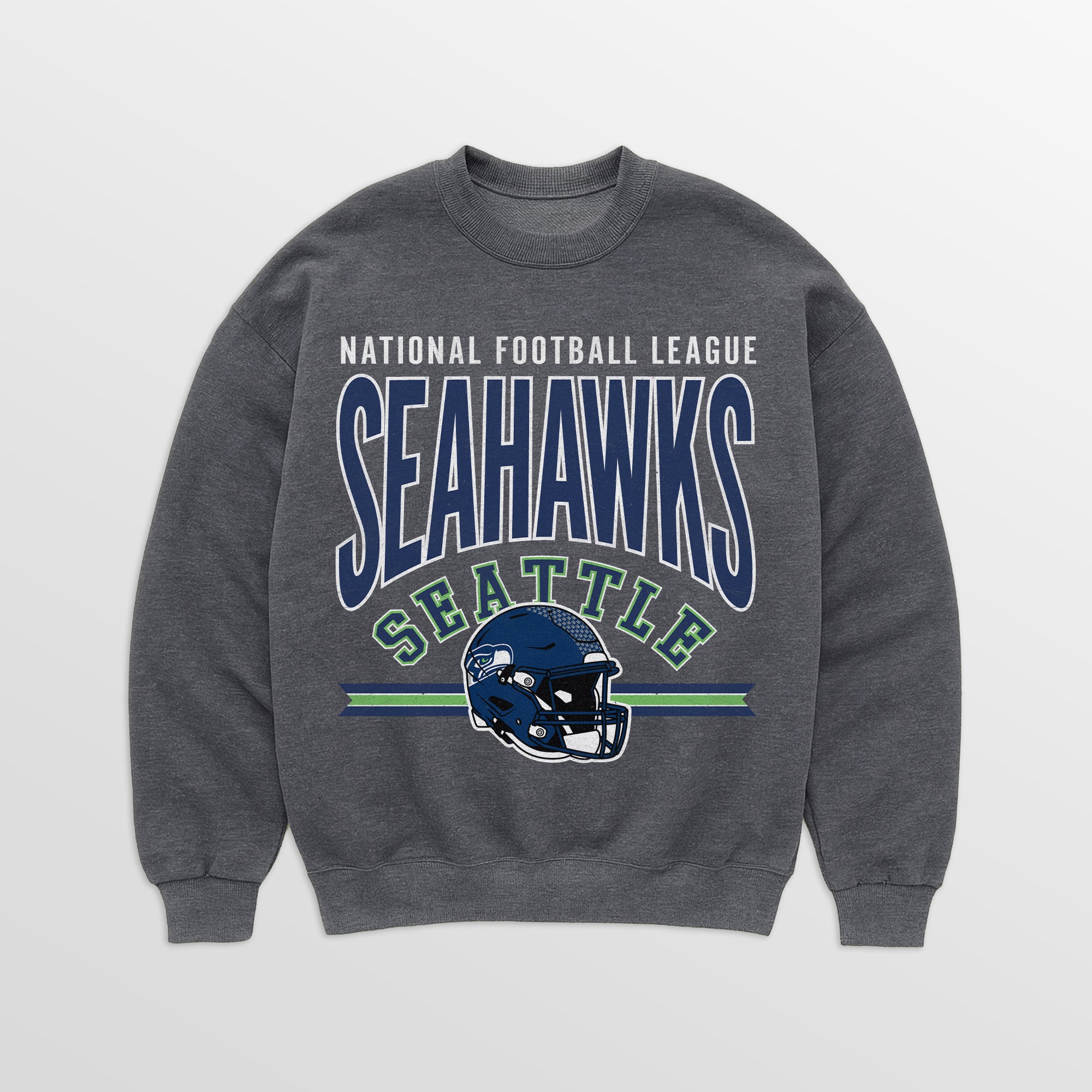 SEATTLE SEAHAWKS KICKOFF CLASSIC PREMIUM FLEECE DROP SHOULDER CREWNECK PULLOVER