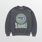 SEATTLE SEAHAWKS SATURDAY SEAL PREMIUM FLEECE DROP SHOULDER CREWNECK PULLOVER