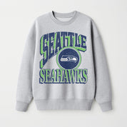 SEATTLE SEAHAWKS GAME ON PREMIUM FLEECE DROP SHOULDER CREWNECK PULLOVER