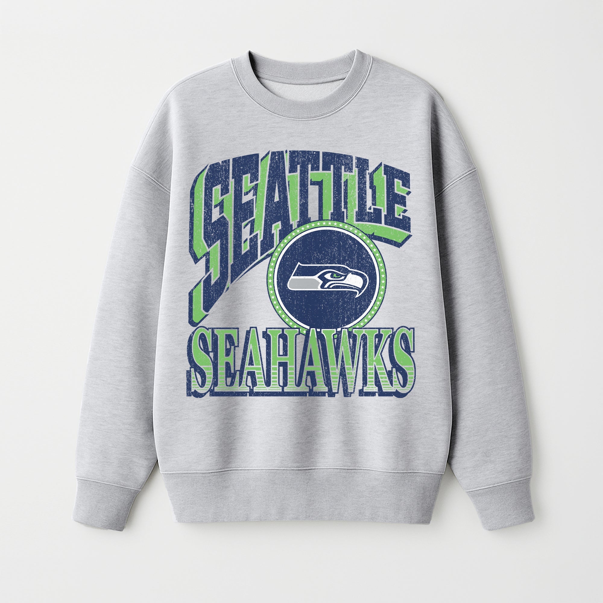 SEATTLE SEAHAWKS GAME ON PREMIUM FLEECE DROP SHOULDER CREWNECK PULLOVER