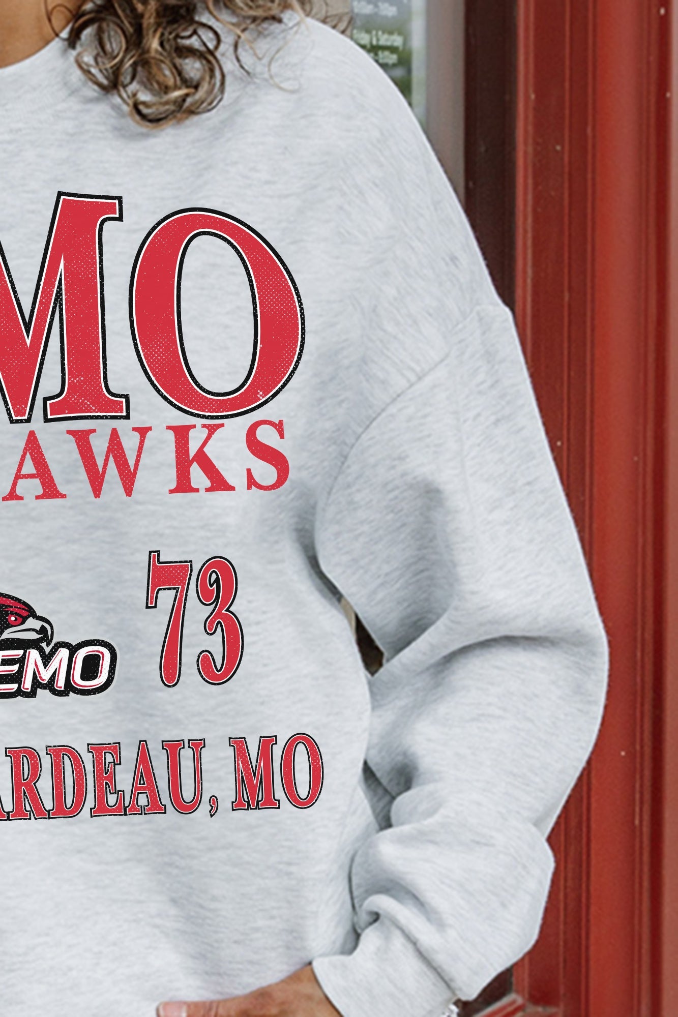 SOUTHEAST MISSOURI REDHAWKS ALLEGIANCE PREMIUM FLEECE DROP SHOULDER CREWNECK PULLOVER