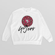 SAN FRANCISCO 49ERS WILD BREAKTHROUGH PREMIUM FLEECE CREWNECK PULLOVER