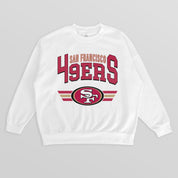 SAN FRANCISCO 49ERS SWIFT STRIKE PREMIUM FLEECE CREWNECK PULLOVER