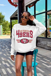 SAN FRANCISCO 49ERS SWIFT STRIKE PREMIUM FLEECE CREWNECK PULLOVER