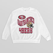 SAN FRANCISCO 49ERS HARD EARNED PREMIUM FLEECE CREWNECK PULLOVER