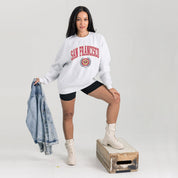 SAN FRANCISCO 49ERS TRADITION REFINED PREMIUM FLEECE CREWNECK PULLOVER