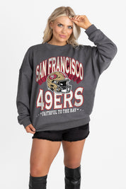 SAN FRANCISCO 49ERS STAY COOL PREMIUM FLEECE CREWNECK PULLOVER BY RANDI MAHOMES