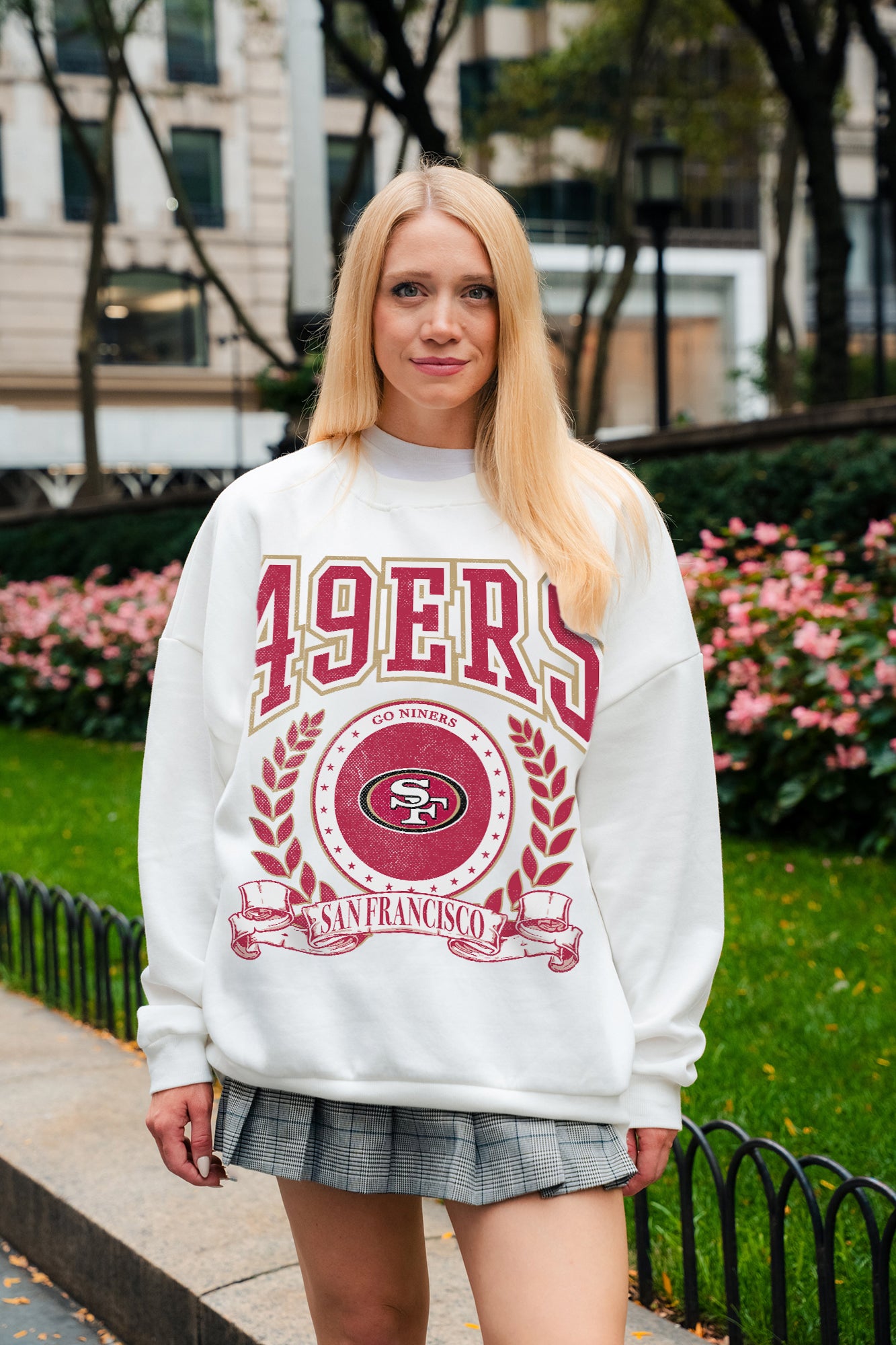 SAN FRANCISCO 49ERS STAY COOL PREMIUM FLEECE CREWNECK PULLOVER