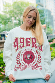 SAN FRANCISCO 49ERS STAY COOL PREMIUM FLEECE CREWNECK PULLOVER