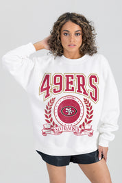 SAN FRANCISCO 49ERS STAY COOL PREMIUM FLEECE CREWNECK PULLOVER