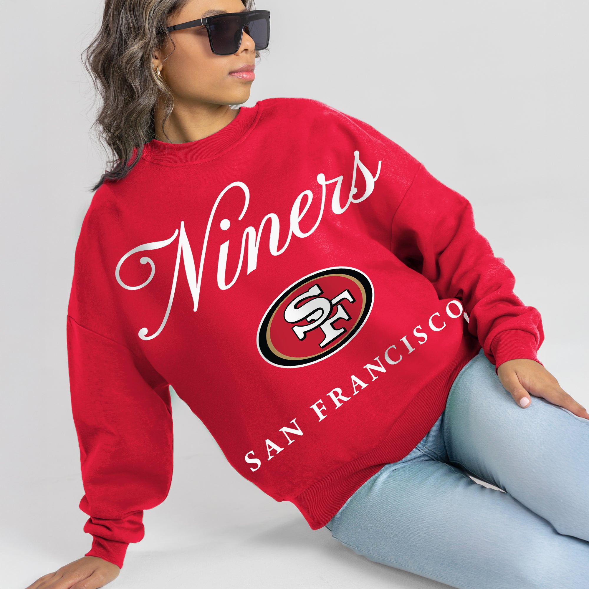 SAN FRANCISCO 49ERS LEGACY CLUB PREMIUM FLEECE CREWNECK PULLOVER