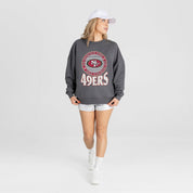 SAN FRANCISCO 49ERS SATURDAY SEAL PREMIUM FLEECE DROP SHOULDER CREWNECK PULLOVER