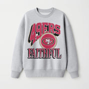 SAN FRANCISCO 49ERS GAME ON PREMIUM FLEECE DROP SHOULDER CREWNECK PULLOVER