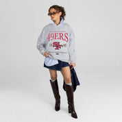 SAN FRANCISCO 49ERS INSTANT CLASSIC PREMIUM FLEECE DROP SHOULDER CREWNECK PULLOVER