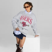 SAN FRANCISCO 49ERS INSTANT CLASSIC PREMIUM FLEECE DROP SHOULDER CREWNECK PULLOVER