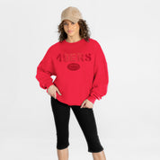 SAN FRANCISCO 49ERS ELITE ERA EMBROIDERED PREMIUM FLEECE CREWNECK