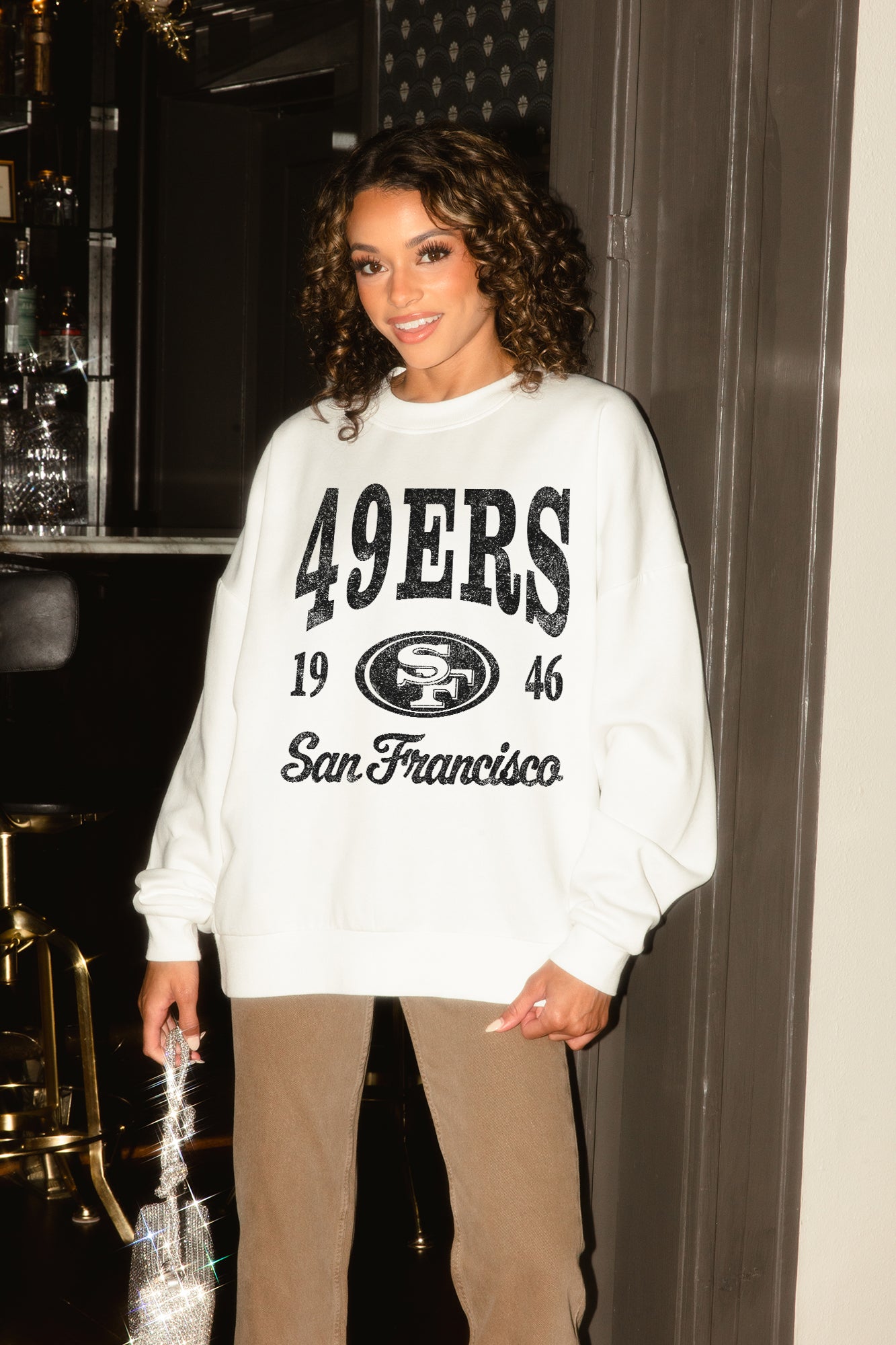 SAN FRANCISCO 49ERS PEAK SEASON PREMIUM FLEECE CREWNECK PULLOVER