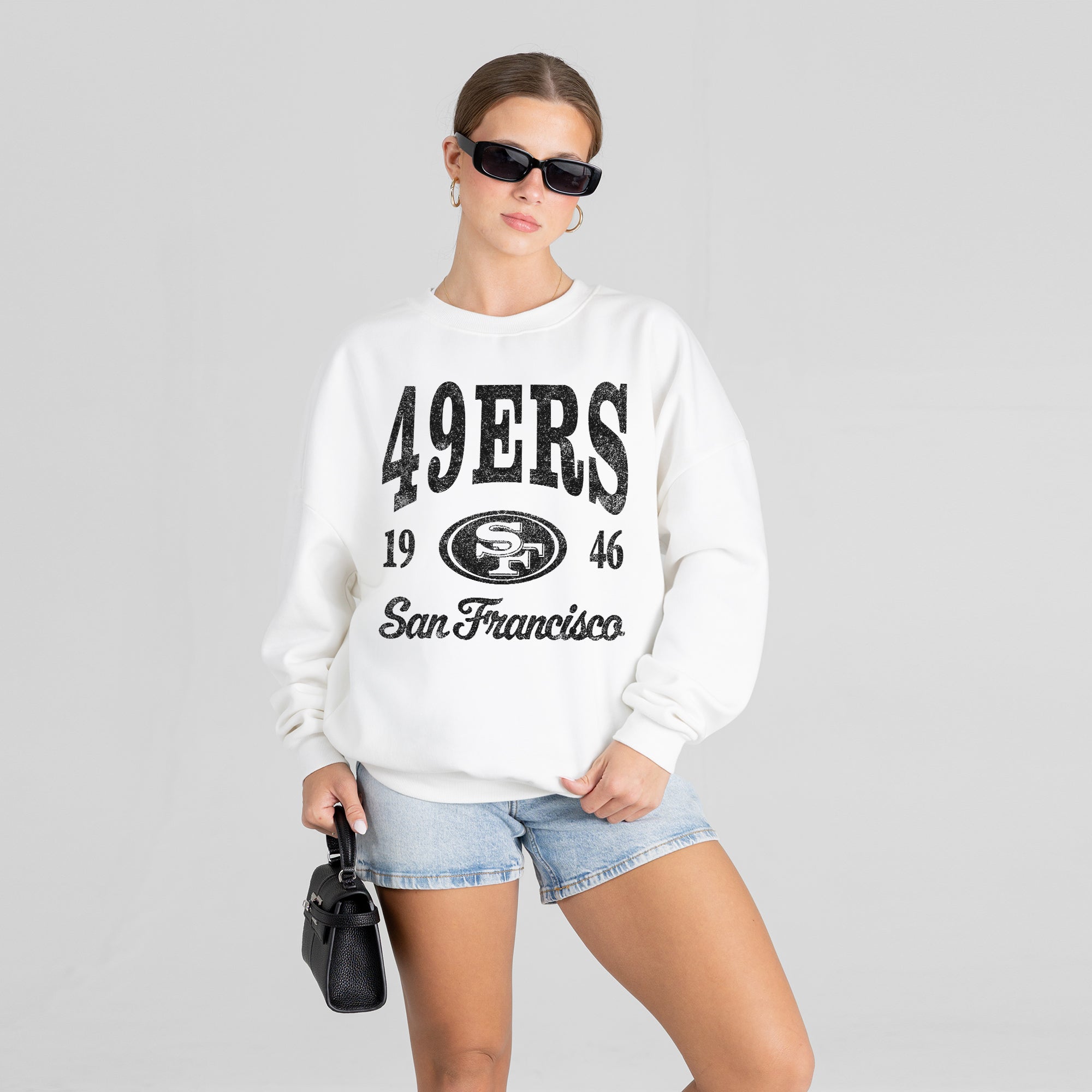 SAN FRANCISCO 49ERS PEAK SEASON PREMIUM FLEECE CREWNECK PULLOVER