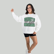 SOUTH FLORIDA BULLS FADED FORMATION PREMIUM FLEECE DROP SHOULDER CREWNECK PULLOVER