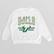 SOUTH FLORIDA BULLS SWIFT STRIKE PREMIUM FLEECE DROP SHOULDER CREWNECK PULLOVER