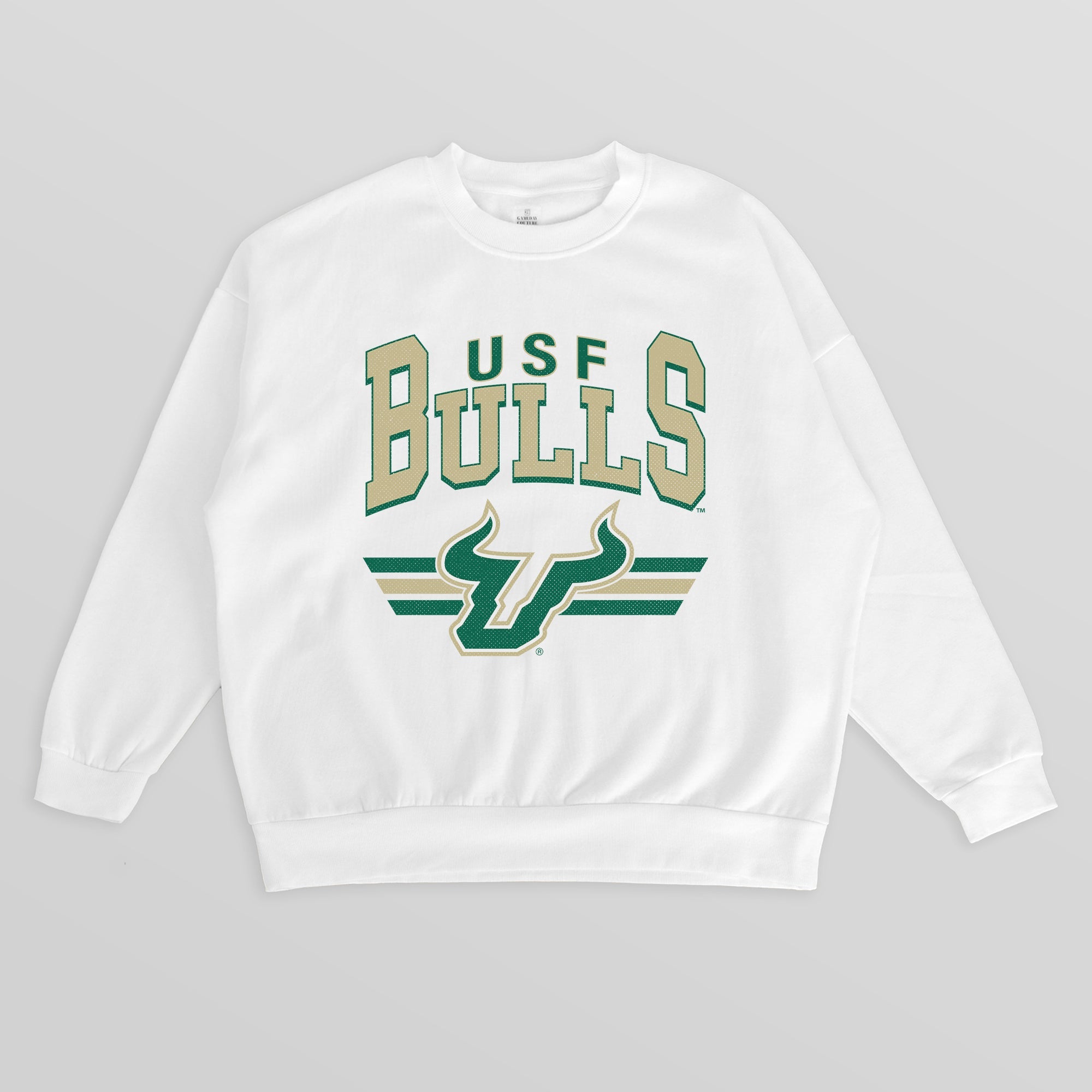 SOUTH FLORIDA BULLS SWIFT STRIKE PREMIUM FLEECE DROP SHOULDER CREWNECK PULLOVER