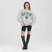 SOUTH FLORIDA BULLS TRADITION REFINED PREMIUM FLEECE CREWNECK PULLOVER