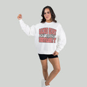 SACRED HEART PIONEERS FADED FORMATION PREMIUM FLEECE DROP SHOULDER CREWNECK PULLOVER