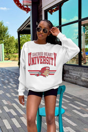 SACRED HEART PIONEERS SWIFT STRIKE PREMIUM FLEECE DROP SHOULDER CREWNECK PULLOVER