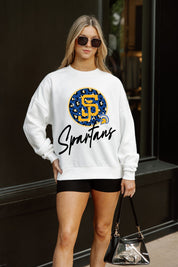 SAN JOSE STATE SPARTANS WILD BREAKTHROUGH PREMIUM FLEECE CREWNECK PULLOVER