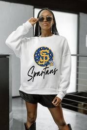 SAN JOSE STATE SPARTANS WILD BREAKTHROUGH PREMIUM FLEECE CREWNECK PULLOVER