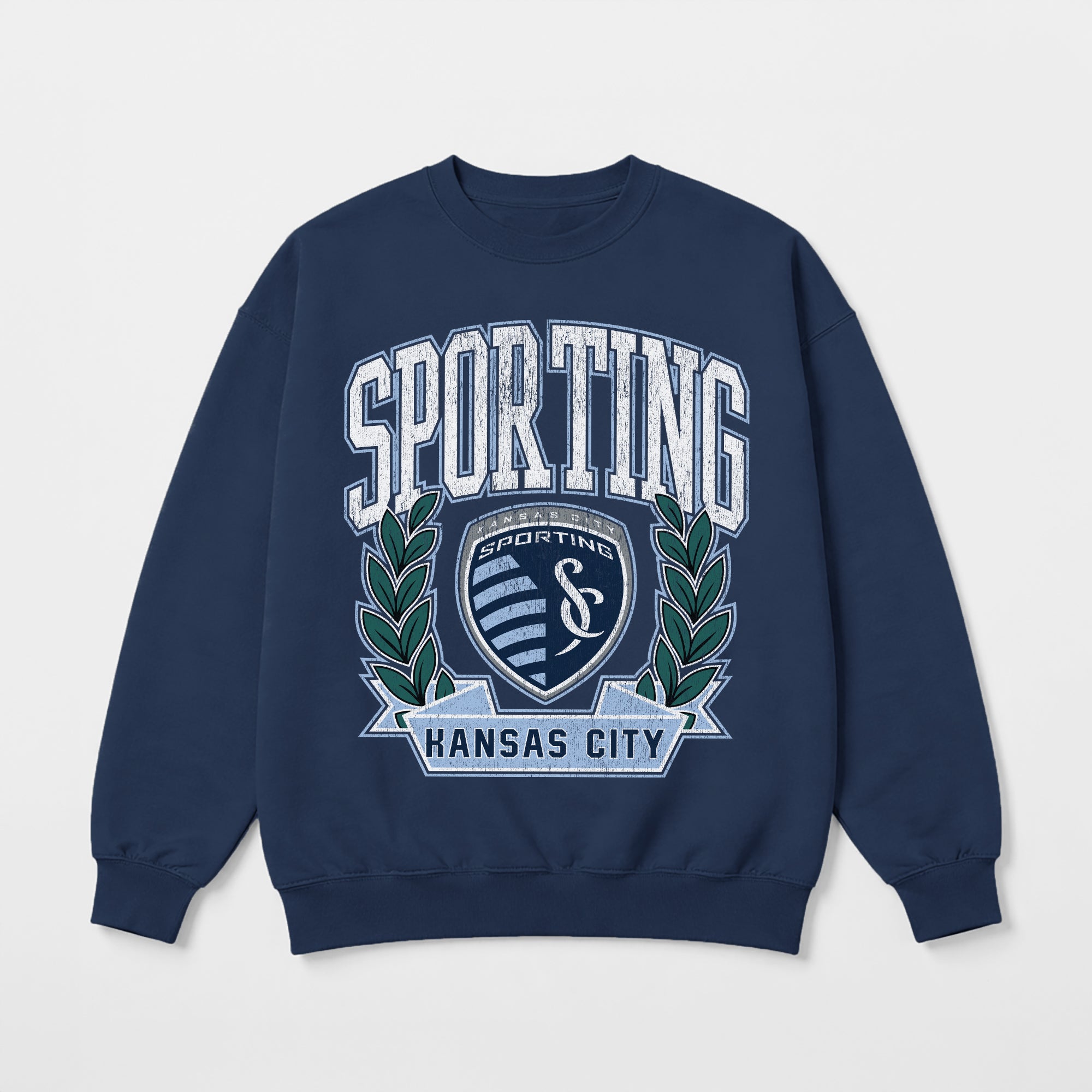 SPORTING KANSAS CITY CLASSIC ARCHIVES PREMIUM FLEECE DROP SHOULDER CREWNECK PULLOVER