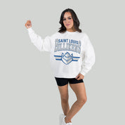 SAINT LOUIS BILLIKENS SWIFT STRIKE PREMIUM FLEECE DROP SHOULDER CREWNECK PULLOVER