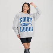 SAINT LOUIS BILLIKENS PENNANT PRIDE PREMIUM FLEECE DROP SHOULDER CREWNECK PULLOVER