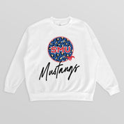 SMU MUSTANGS WILD BREAKTHROUGH PREMIUM FLEECE CREWNECK PULLOVER