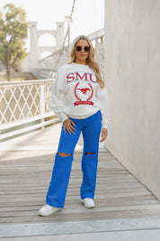 SMU MUSTANGS Having A Ball Fleece Crew Pullover By Madi Prewett Troutt
