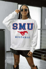 SMU MUSTANGS Freestyle Fleece Drop-Shoulder Pullover