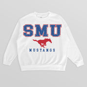 SMU MUSTANGS Freestyle Fleece Drop-Shoulder Pullover