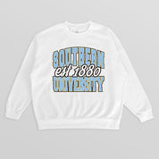 SOUTHERN JAGUARS FADED FORMATION PREMIUM FLEECE DROP SHOULDER CREWNECK PULLOVER