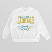 SOUTHERN JAGUARS SWIFT STRIKE PREMIUM FLEECE DROP SHOULDER CREWNECK PULLOVER