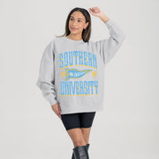 SOUTHERN JAGUARS PENNANT PRIDE PREMIUM FLEECE DROP SHOULDER CREWNECK PULLOVER