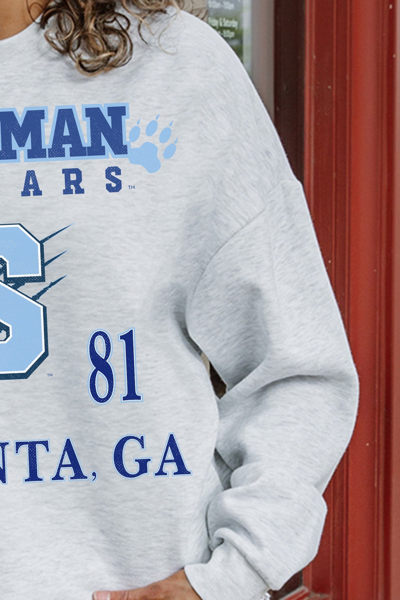 SPELMAN COLLEGE JAGUARS ALLEGIANCE PREMIUM FLEECE DROP SHOULDER CREWNECK PULLOVER