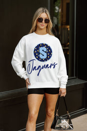 SPELMAN COLLEGE JAGUARS WILD BREAKTHROUGH PREMIUM FLEECE CREWNECK PULLOVER