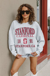 STANFORD CARDINAL ALLEGIANCE PREMIUM FLEECE DROP SHOULDER CREWNECK PULLOVER