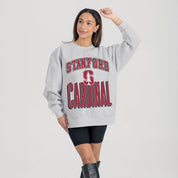 STANFORD CARDINAL FIERCE FOCUS PREMIUM FLEECE DROP SHOULDER CREWNECK PULLOVER