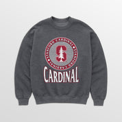 STANFORD CARDINAL SATURDAY SEAL PREMIUM FLEECE DROP SHOULDER CREWNECK PULLOVER
