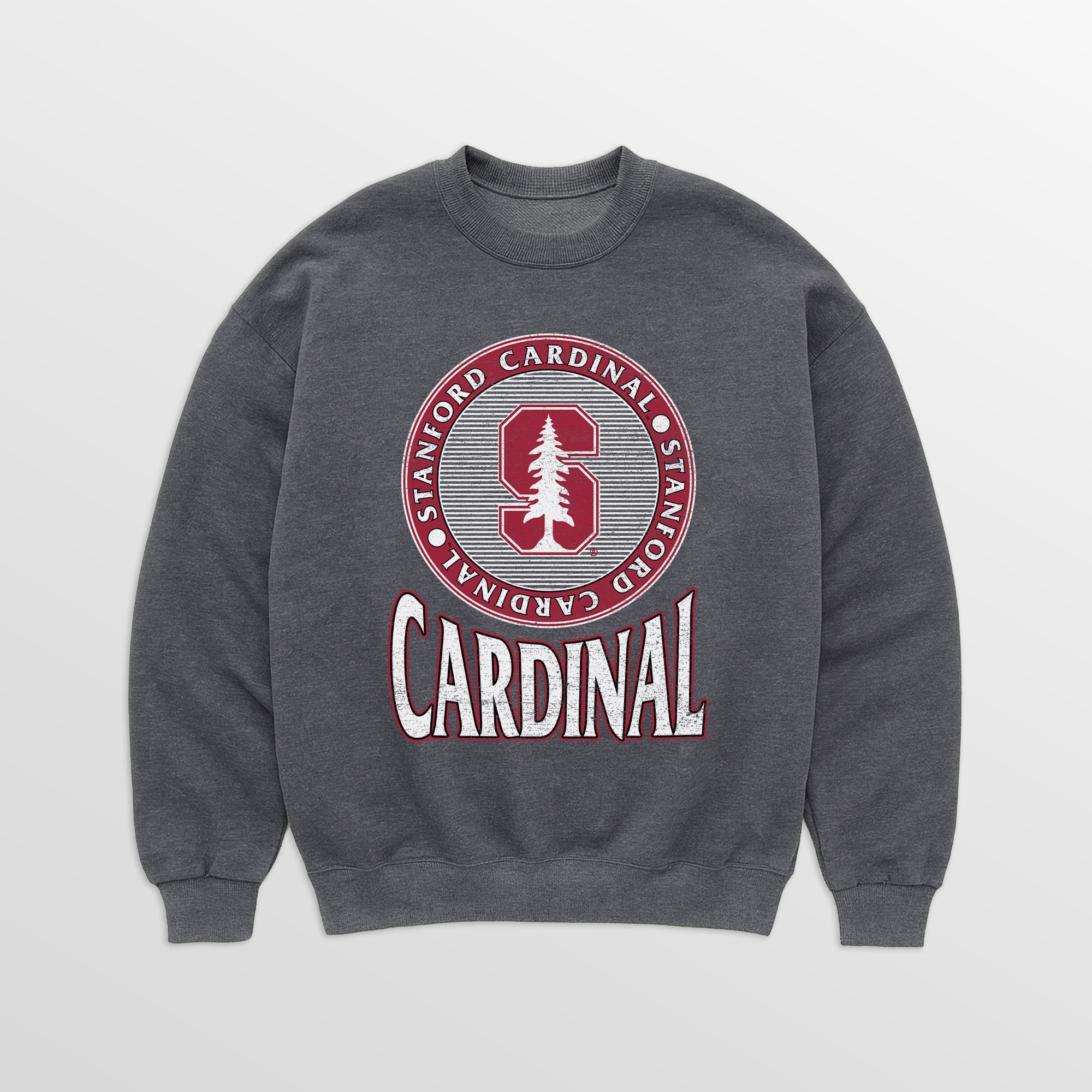STANFORD CARDINAL SATURDAY SEAL PREMIUM FLEECE DROP SHOULDER CREWNECK PULLOVER