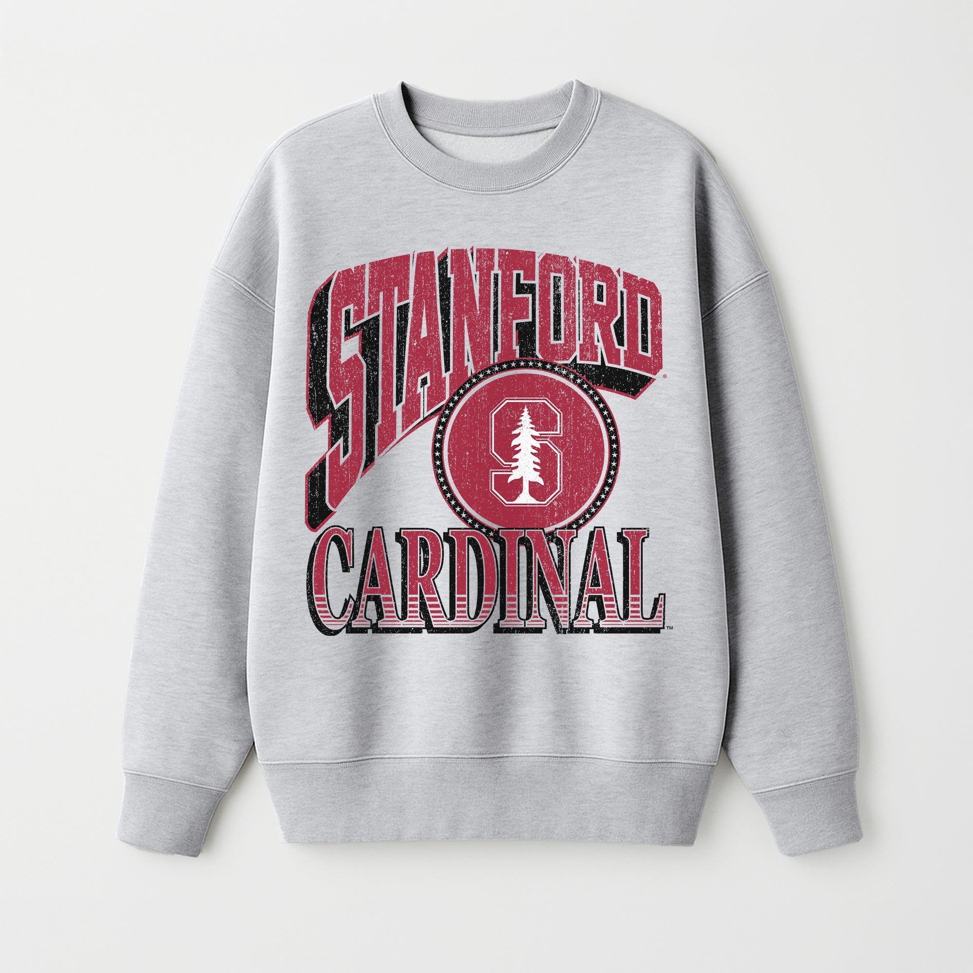 STANFORD CARDINAL GAME ON PREMIUM FLEECE DROP SHOULDER CREWNECK PULLOVER